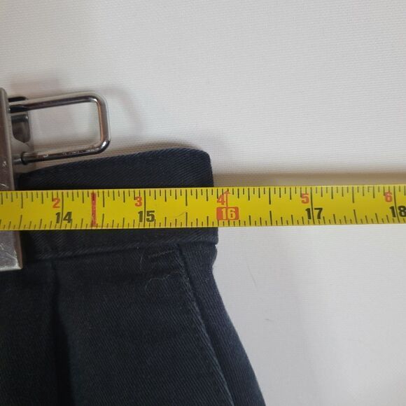 R.G. Browns 100% Cotton Classic Wide Leg Black Cotton High-Waisted Shorts - Picture 7 of 11